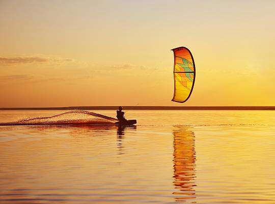 Grafika Lake Sarbsko kitesurfing